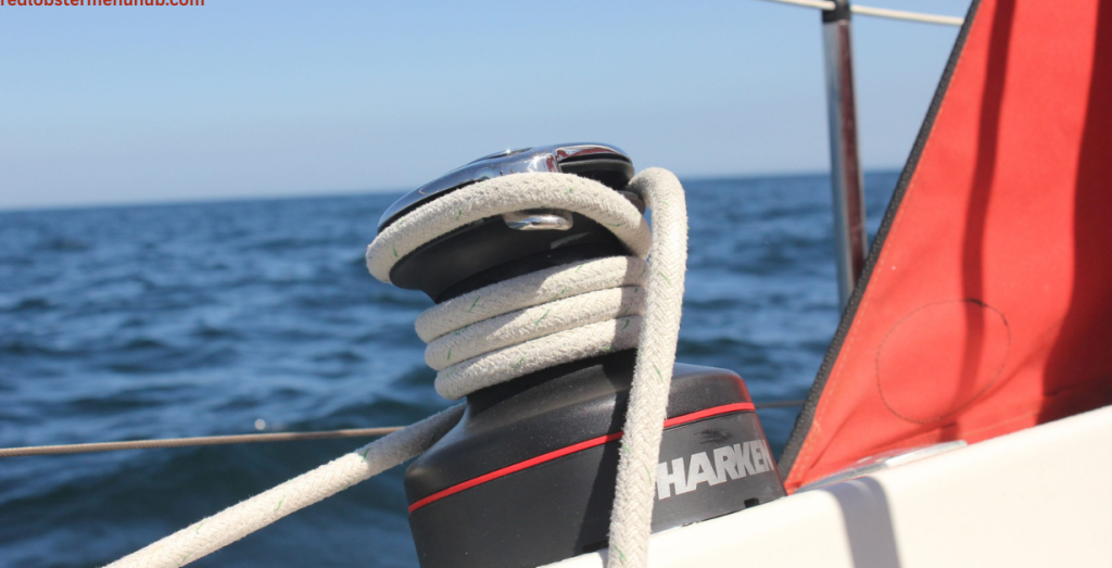 Boat winch receiving grease for smooth mechanical operation