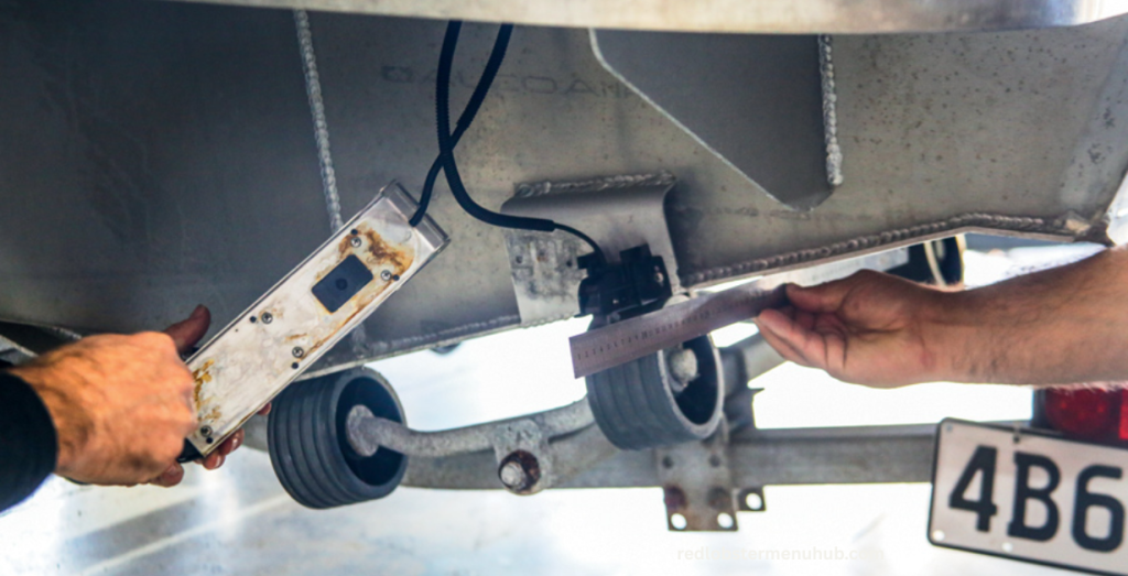 Boat depth sounder transducer mounted in the correct location