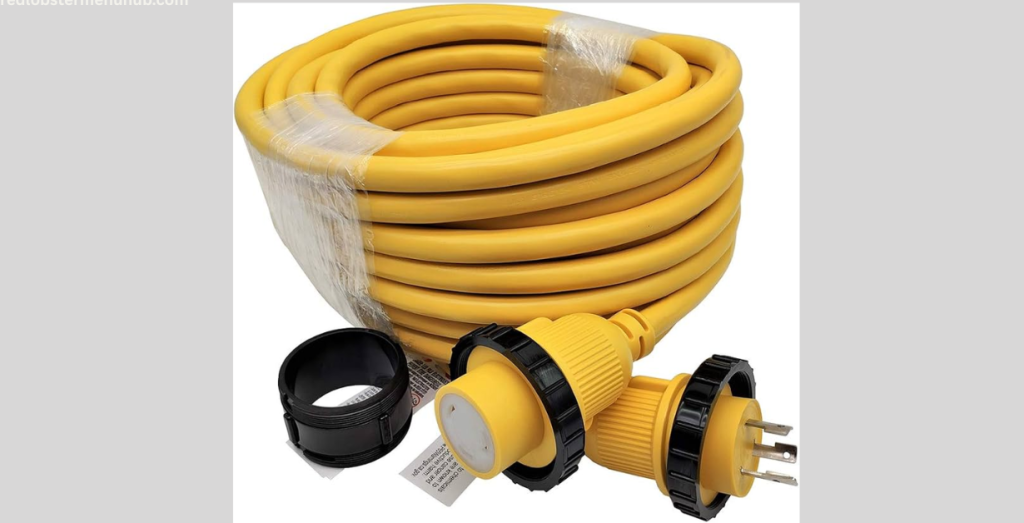 Marine extension cord used for boat electrical equipment