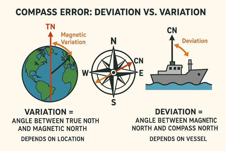 Magnetic Compass Errors: Hull Truth Explained