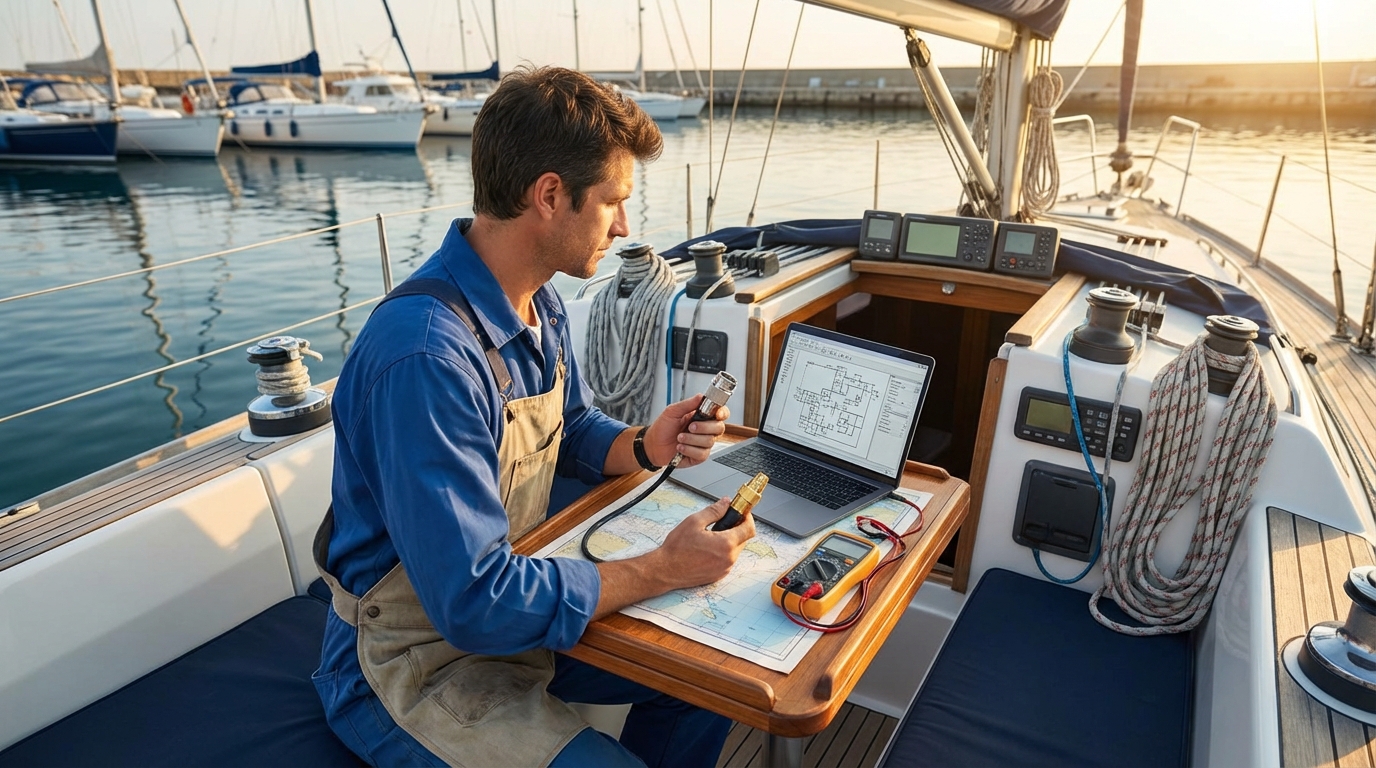Boating and Marine Accessories professional working on