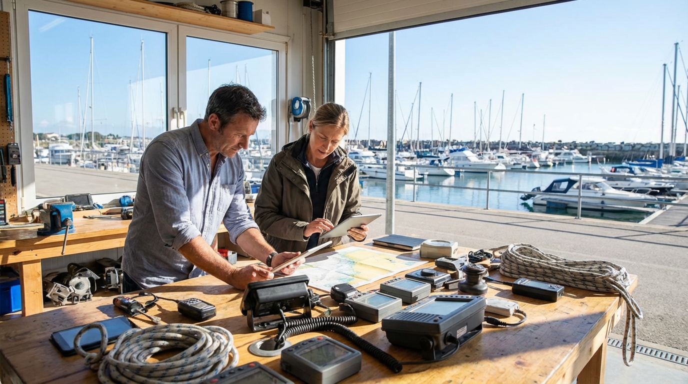 Boating and Marine Accessories professional working on