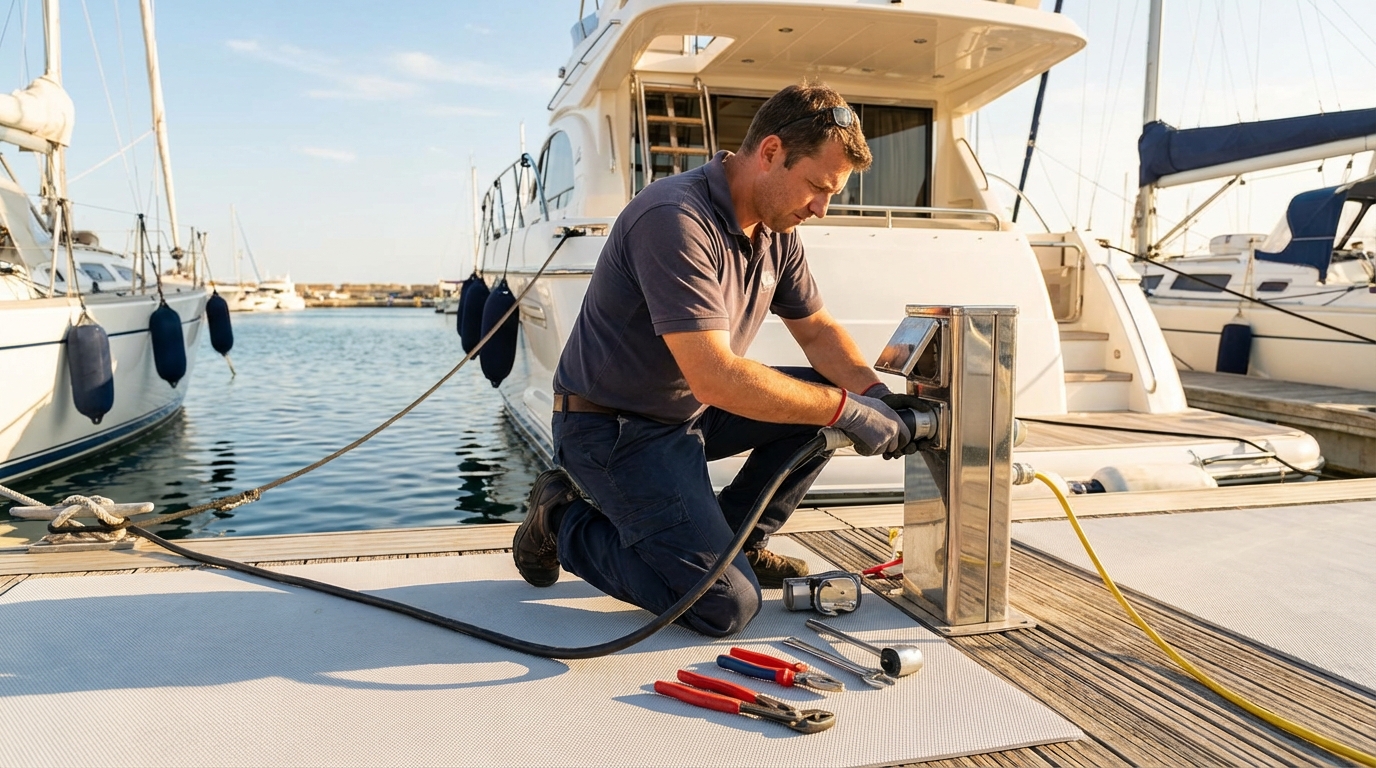 Boating and Marine Accessories professional working on