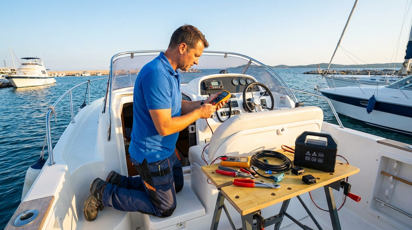 Boating and Marine Accessories professional working on
