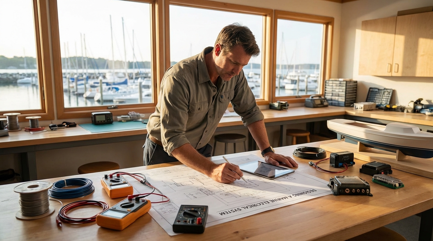 Boating and Marine Accessories professional working on